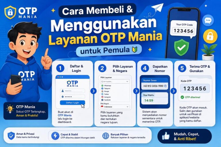 Cara Membeli & Menggunakan Layanan OTP Mania untuk Pemula